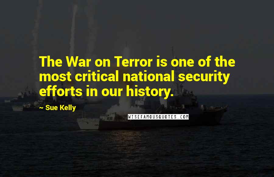 Sue Kelly Quotes: The War on Terror is one of the most critical national security efforts in our history.