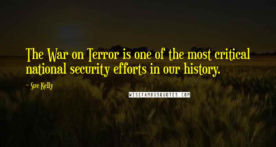 Sue Kelly Quotes: The War on Terror is one of the most critical national security efforts in our history.
