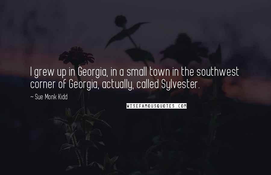 Sue Monk Kidd Quotes: I grew up in Georgia, in a small town in the southwest corner of Georgia, actually, called Sylvester.