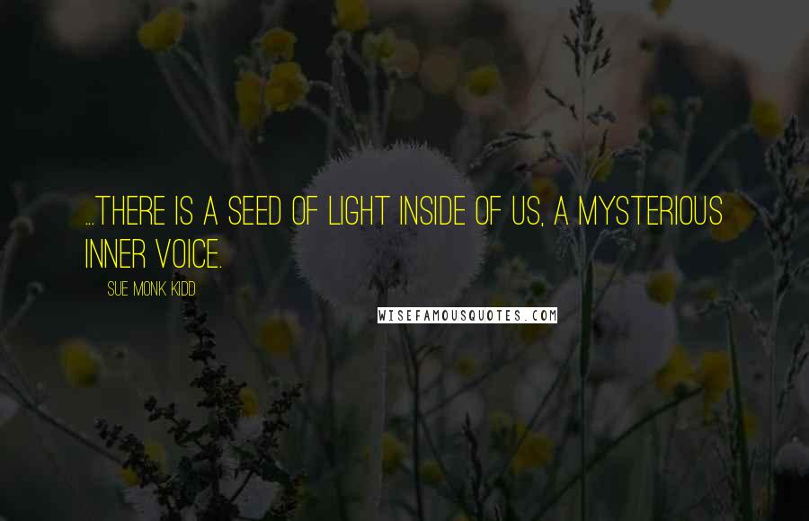 Sue Monk Kidd Quotes: ...there is a seed of light inside of us, a mysterious Inner Voice.