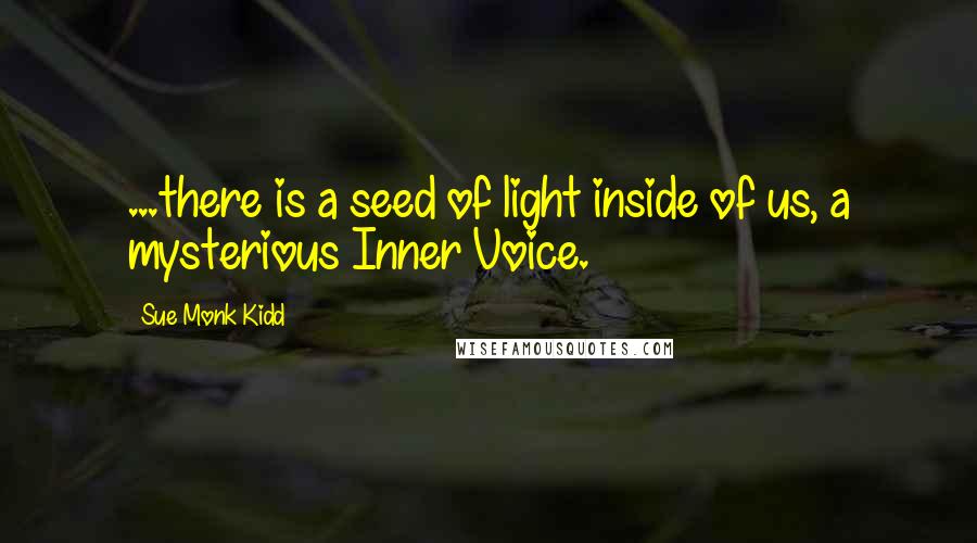 Sue Monk Kidd Quotes: ...there is a seed of light inside of us, a mysterious Inner Voice.