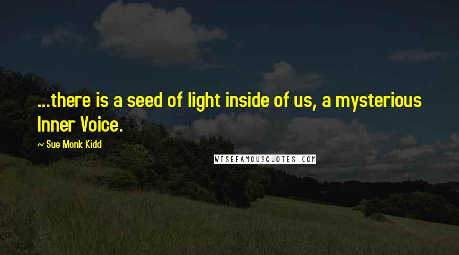 Sue Monk Kidd Quotes: ...there is a seed of light inside of us, a mysterious Inner Voice.