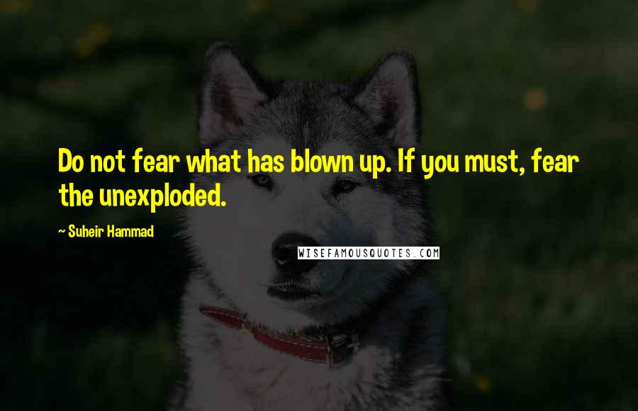 Suheir Hammad Quotes: Do not fear what has blown up. If you must, fear the unexploded.