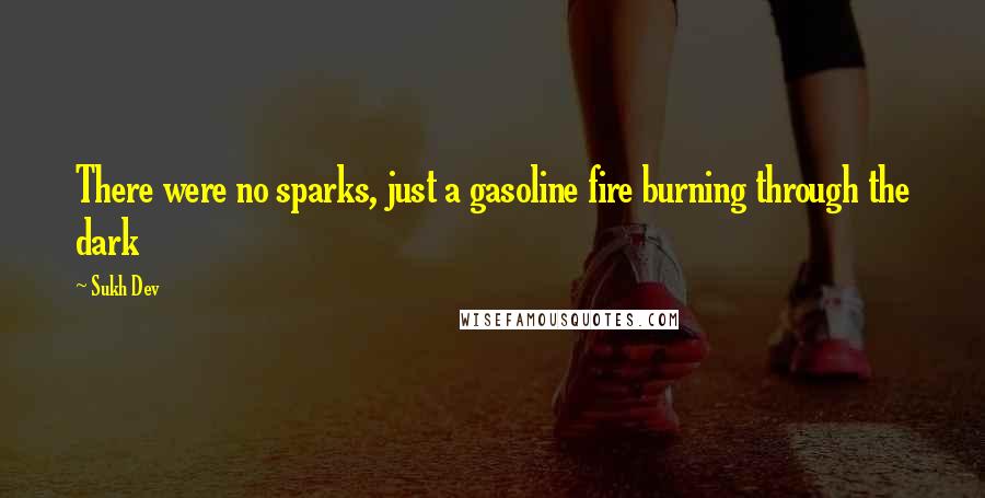 Sukh Dev Quotes: There were no sparks, just a gasoline fire burning through the dark