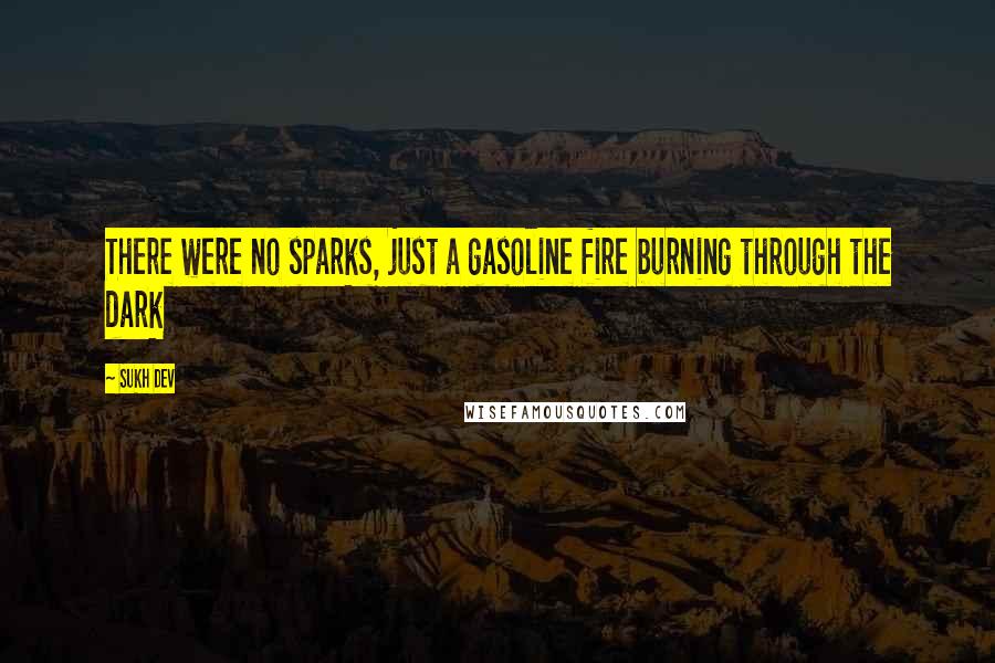 Sukh Dev Quotes: There were no sparks, just a gasoline fire burning through the dark