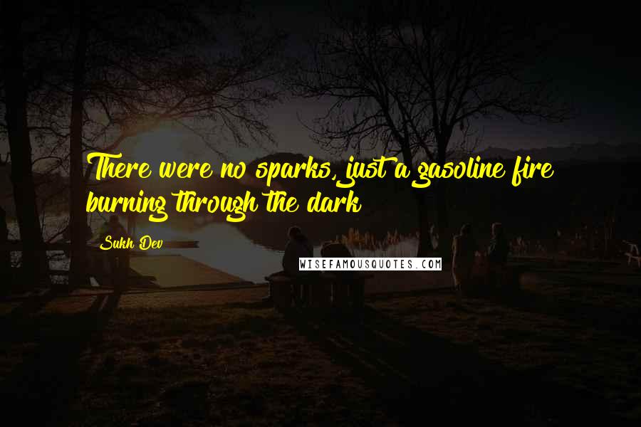 Sukh Dev Quotes: There were no sparks, just a gasoline fire burning through the dark