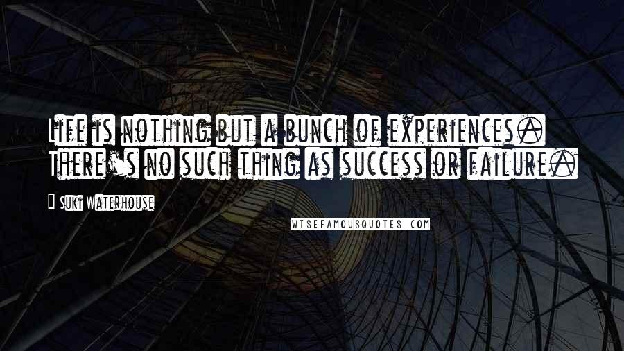 Suki Waterhouse Quotes: Life is nothing but a bunch of experiences. There's no such thing as success or failure.