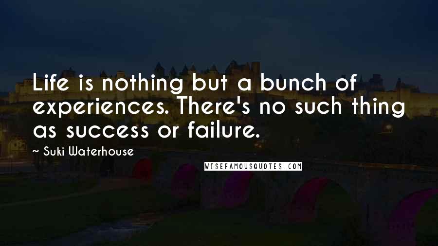 Suki Waterhouse Quotes: Life is nothing but a bunch of experiences. There's no such thing as success or failure.