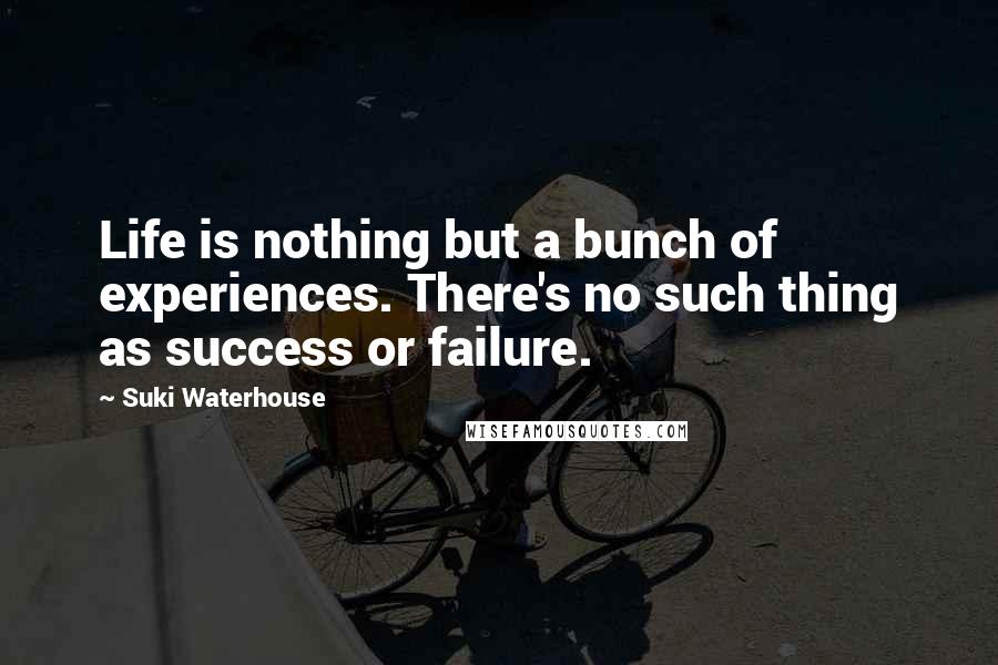 Suki Waterhouse Quotes: Life is nothing but a bunch of experiences. There's no such thing as success or failure.