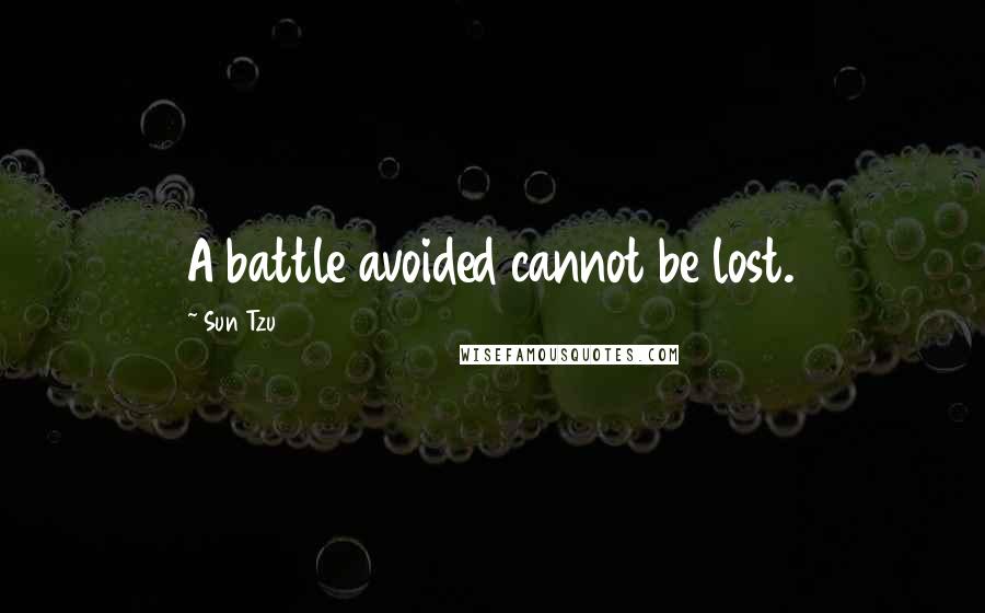 Sun Tzu Quotes: A battle avoided cannot be lost.