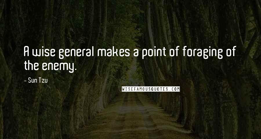 Sun Tzu Quotes: A wise general makes a point of foraging of the enemy.