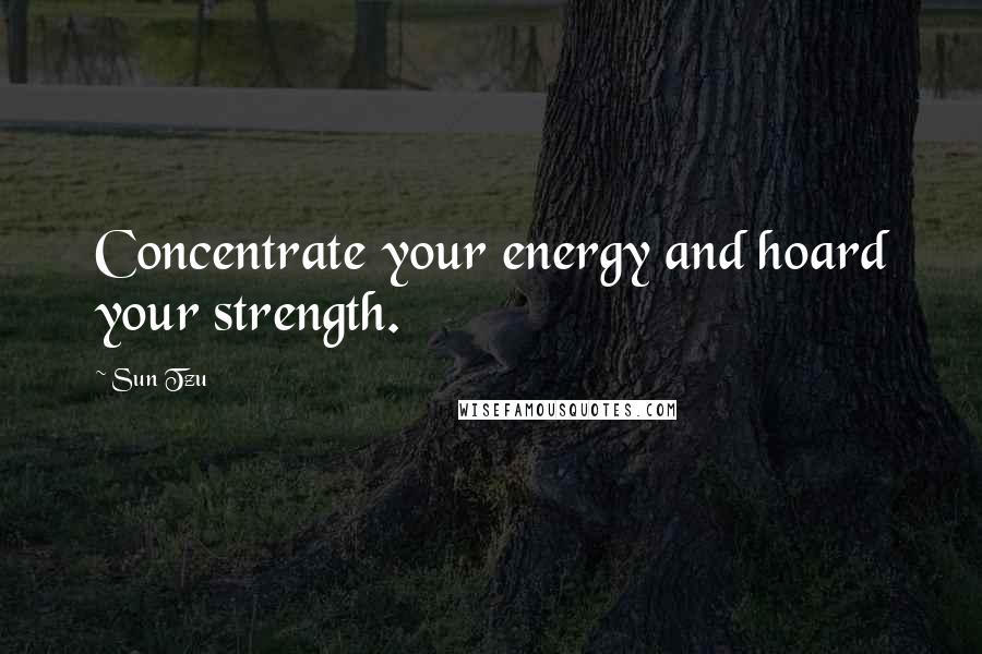 Sun Tzu Quotes: Concentrate your energy and hoard your strength.
