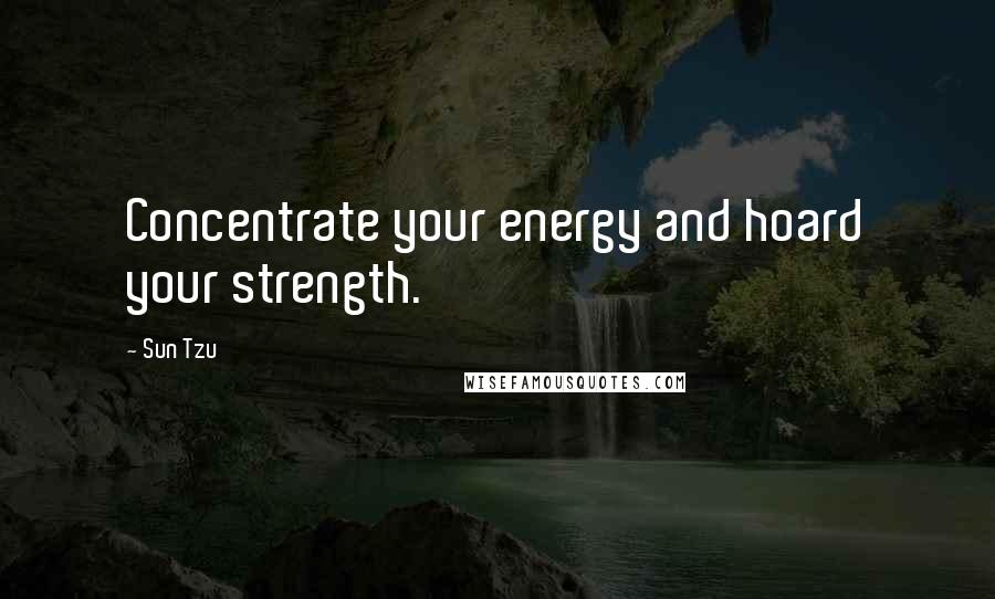 Sun Tzu Quotes: Concentrate your energy and hoard your strength.