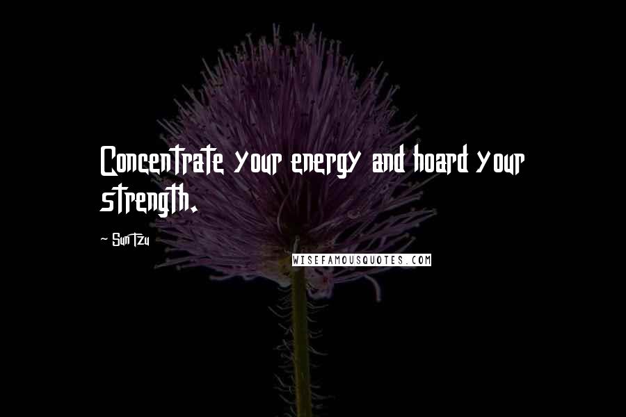 Sun Tzu Quotes: Concentrate your energy and hoard your strength.