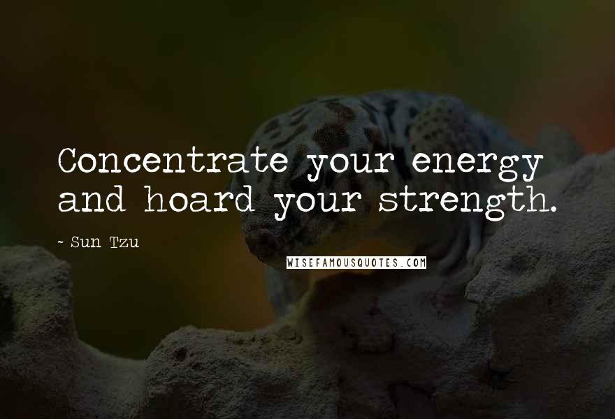Sun Tzu Quotes: Concentrate your energy and hoard your strength.