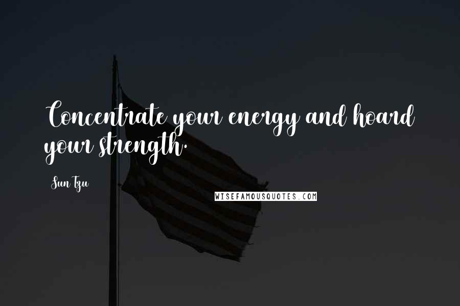 Sun Tzu Quotes: Concentrate your energy and hoard your strength.