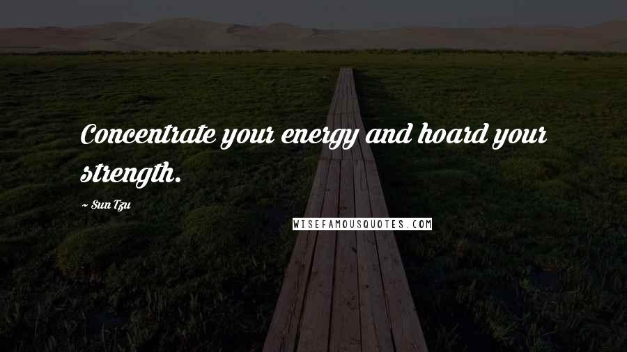 Sun Tzu Quotes: Concentrate your energy and hoard your strength.