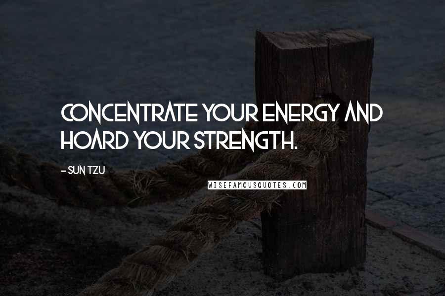 Sun Tzu Quotes: Concentrate your energy and hoard your strength.