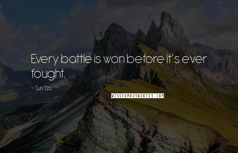 Sun Tzu Quotes: Every battle is won before it's ever fought.