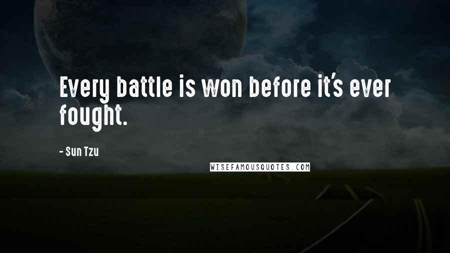 Sun Tzu Quotes: Every battle is won before it's ever fought.