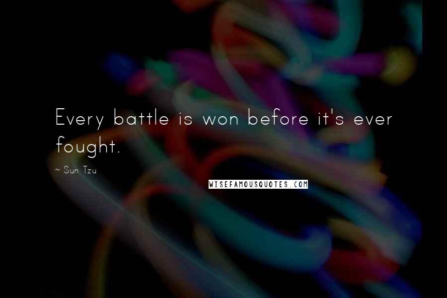 Sun Tzu Quotes: Every battle is won before it's ever fought.