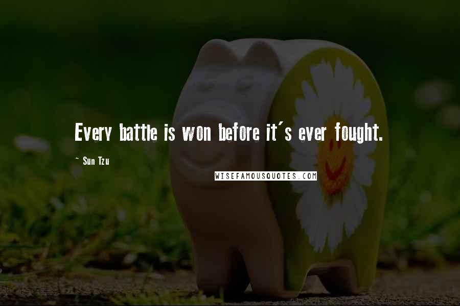 Sun Tzu Quotes: Every battle is won before it's ever fought.