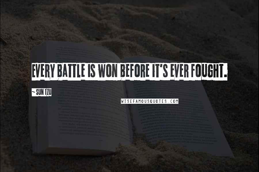 Sun Tzu Quotes: Every battle is won before it's ever fought.