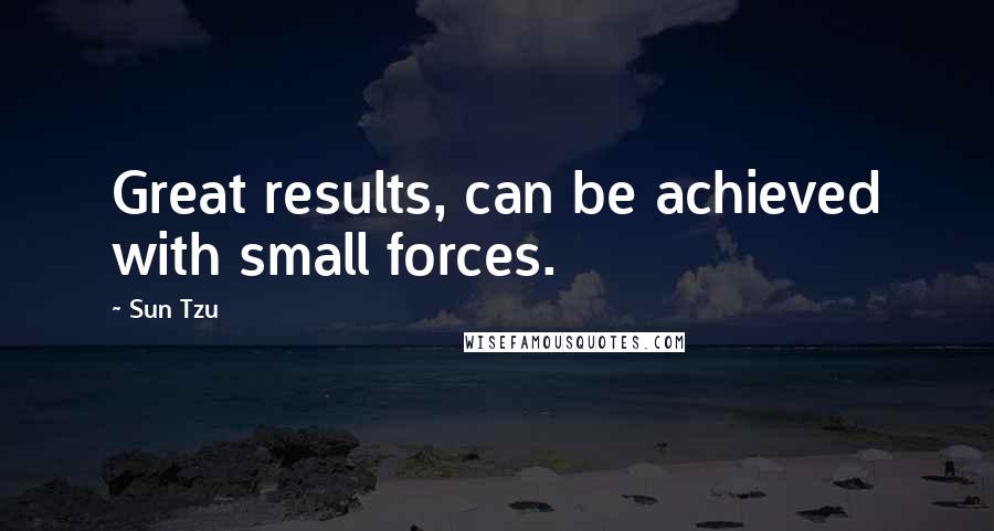 Sun Tzu Quotes: Great results, can be achieved with small forces.