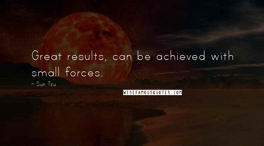 Sun Tzu Quotes: Great results, can be achieved with small forces.