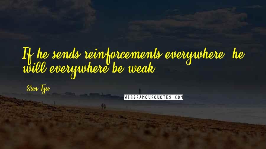 Sun Tzu Quotes: If he sends reinforcements everywhere, he will everywhere be weak.