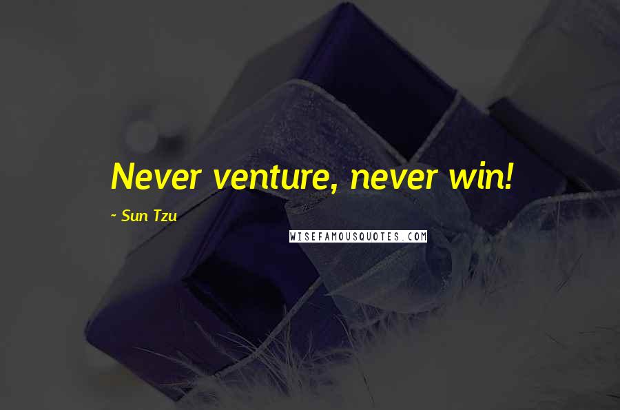 Sun Tzu Quotes: Never venture, never win!