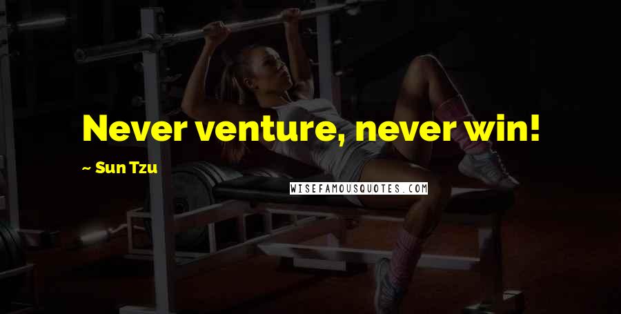 Sun Tzu Quotes: Never venture, never win!