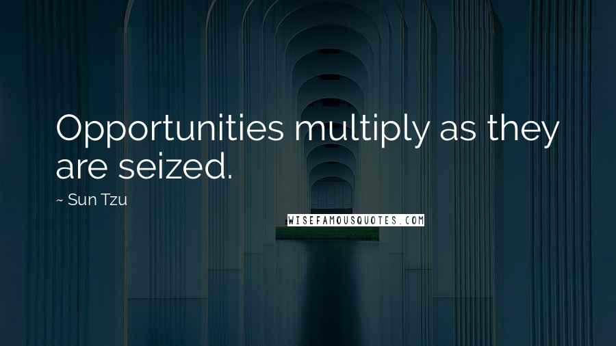 Sun Tzu Quotes: Opportunities multiply as they are seized.