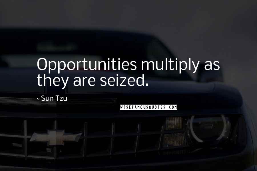 Sun Tzu Quotes: Opportunities multiply as they are seized.