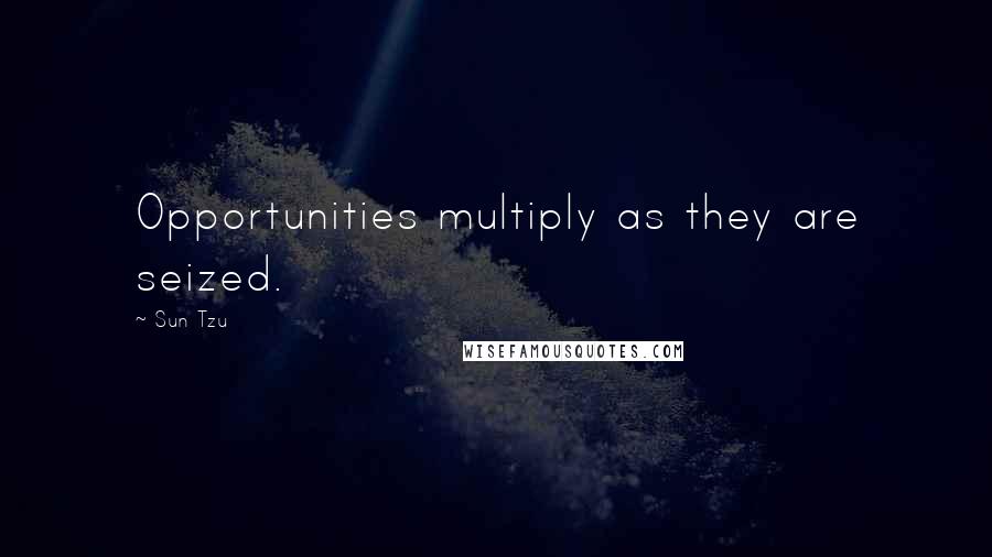 Sun Tzu Quotes: Opportunities multiply as they are seized.