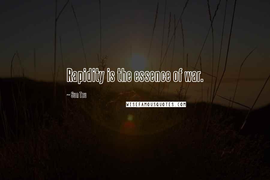 Sun Tzu Quotes: Rapidity is the essence of war.