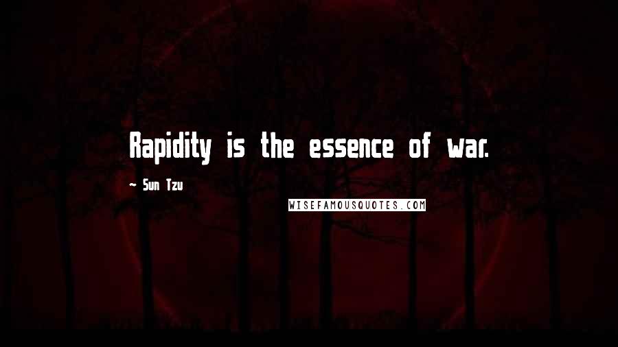 Sun Tzu Quotes: Rapidity is the essence of war.