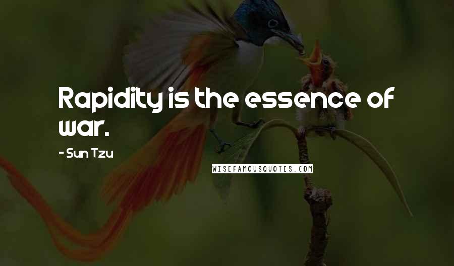 Sun Tzu Quotes: Rapidity is the essence of war.