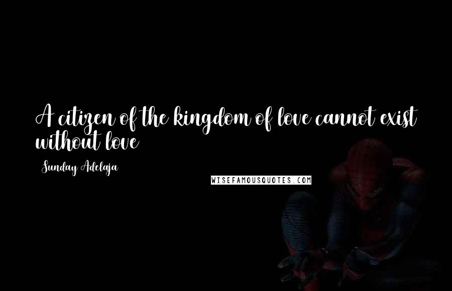 Sunday Adelaja Quotes: A citizen of the kingdom of love cannot exist without love