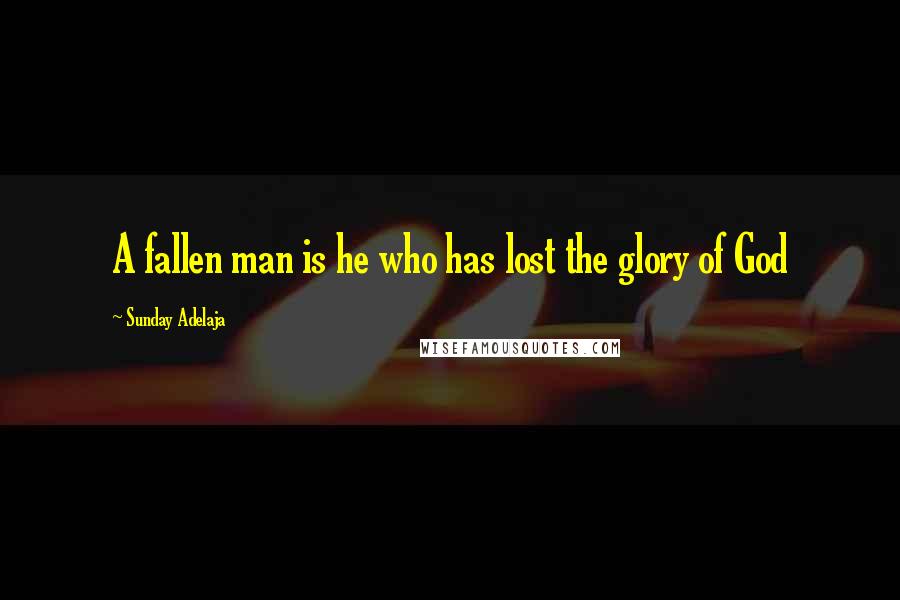 Sunday Adelaja Quotes: A fallen man is he who has lost the glory of God