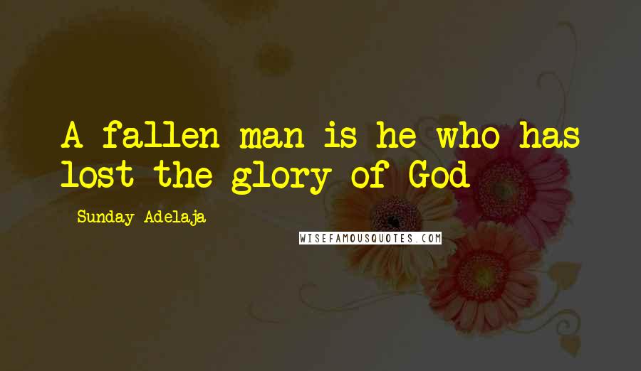 Sunday Adelaja Quotes: A fallen man is he who has lost the glory of God