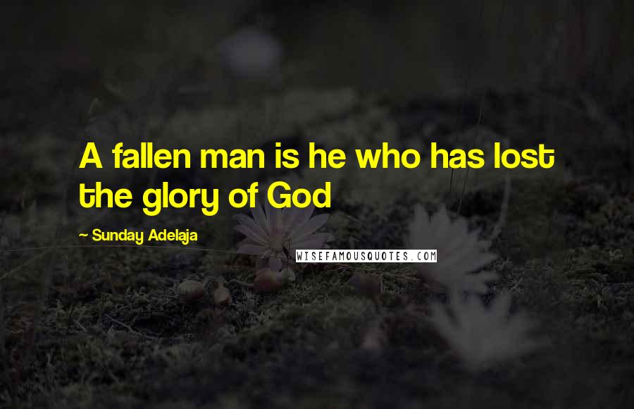 Sunday Adelaja Quotes: A fallen man is he who has lost the glory of God
