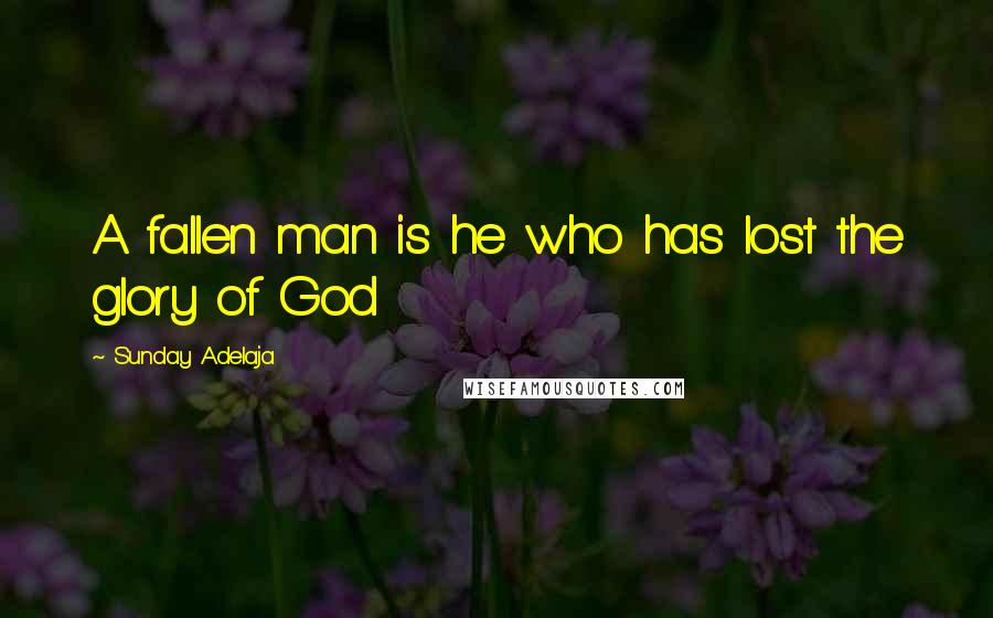 Sunday Adelaja Quotes: A fallen man is he who has lost the glory of God