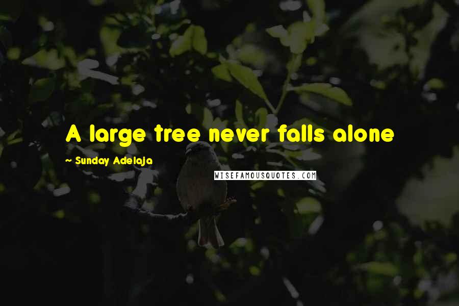 Sunday Adelaja Quotes: A large tree never falls alone