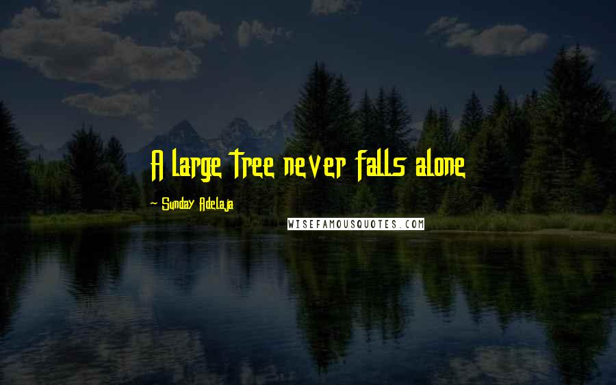 Sunday Adelaja Quotes: A large tree never falls alone