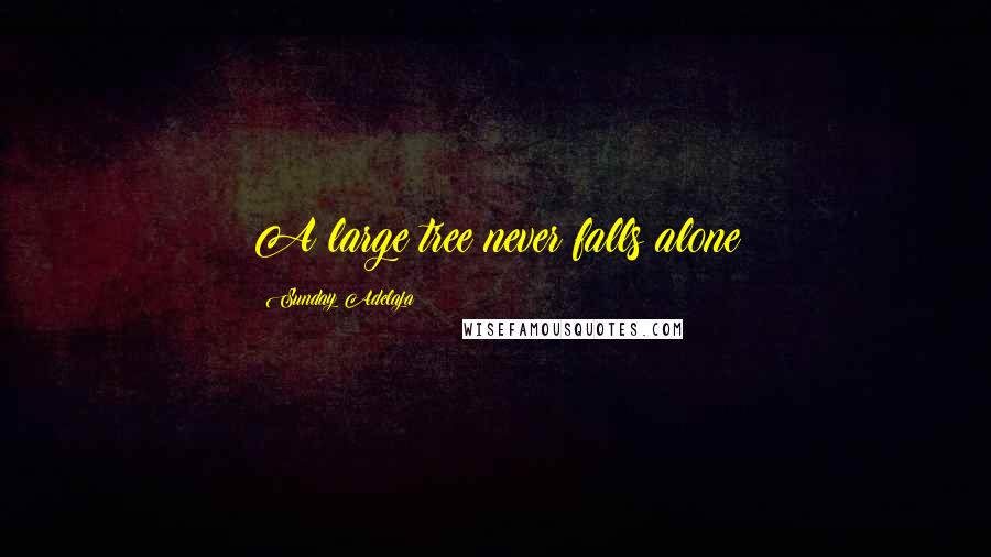 Sunday Adelaja Quotes: A large tree never falls alone