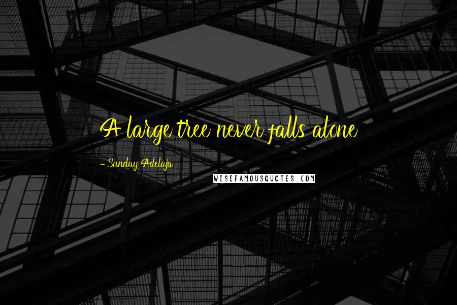 Sunday Adelaja Quotes: A large tree never falls alone