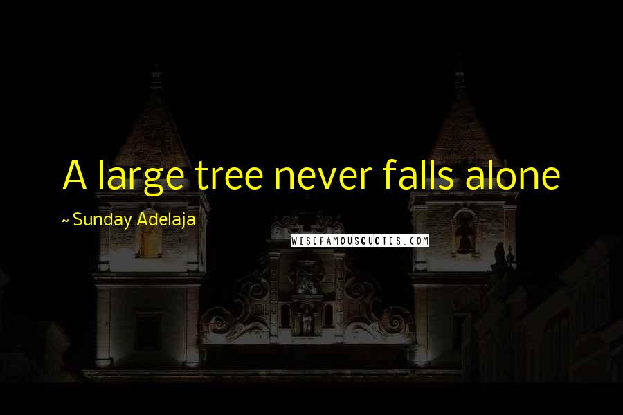 Sunday Adelaja Quotes: A large tree never falls alone