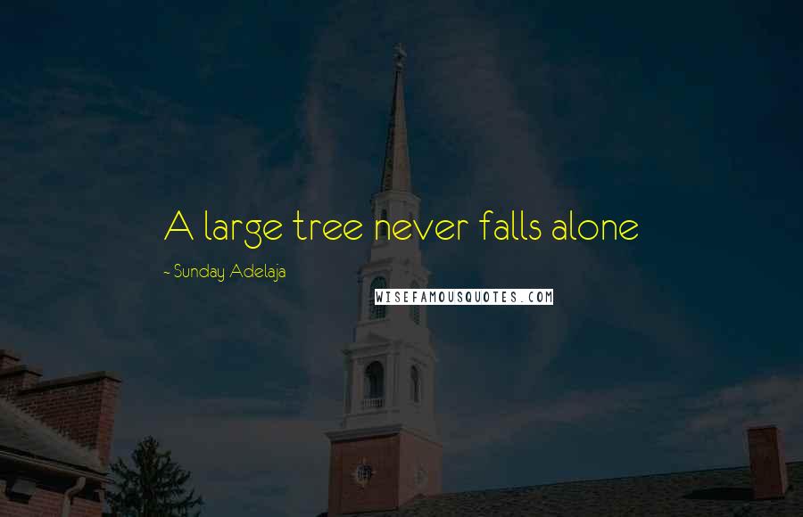 Sunday Adelaja Quotes: A large tree never falls alone