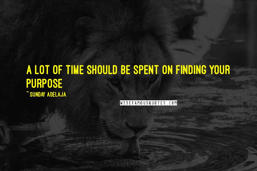 Sunday Adelaja Quotes: A lot of time should be spent on finding your purpose